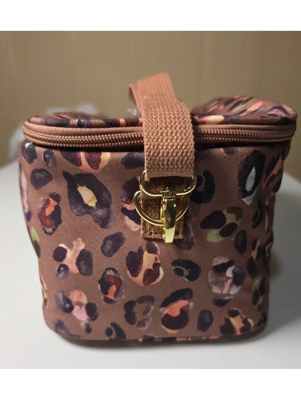 Clementine 5 Piece Insulated Lunch Set with Leopard Print